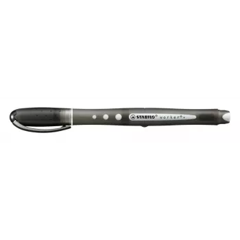 STABILO Worker Rollerball Pen σετ - 4 ασορτί χρώματα - 0,5 mm - μαύρο, μπλε, κόκκινο, πράσινο