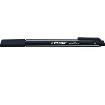 STABILO pointMax μαρκαδόρος - μαύρο - Medium - 0,8 mm - στρογγυλό - μελάνι με βάση το νερό - μύτη νάιλον
