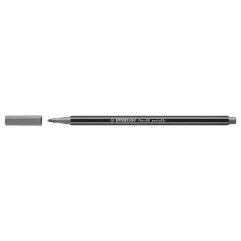 STABILO Pen 68 Metallic - ασημί - μελάνι με βάση το νερό - εξαγωνικό - 1 τεμ.