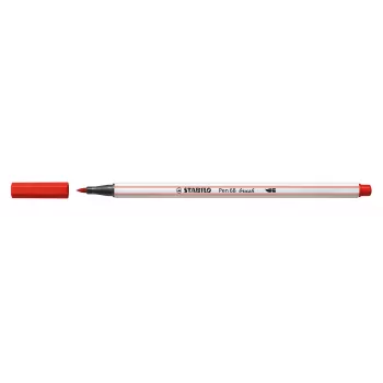 STABILO Pen 68 Brush - Medium - κόκκινο - εύκαμπτη μύτη πινέλου - μελάνι με βάση το νερό - Γερμανία - ενήλικες & παιδιά