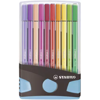 STABILO Pen 68 σετ μαρκαδόρων - Medium - 20 χρώματα - ασορτί - 1 mm - 24 h Cap-Off - μελάνι με βάση το νερό