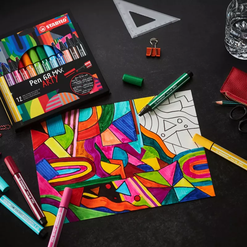 STABILO Pen 68 MAX Green μαρκαδόρος με μύτη σμίλης