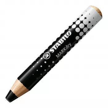 STABILO MARKdry Drywipe Marker μολύβι για λευκούς πίνακες μαύρο συσκευασία 5 τεμ.