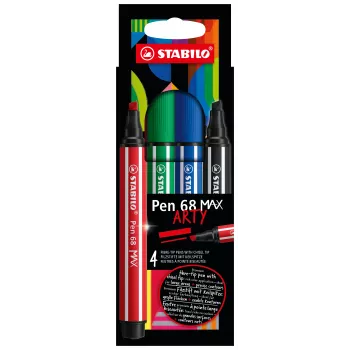 STABILO Pen 68 MAX 4 τεμ. ARTY μαρκαδόρος με λοξή μύτη