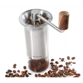 Zassenhaus μύλος καφέ BARISTA ανοξείδωτο ατσάλι / γυαλί χειροκίνητος μύλος με κεραμικό μηχανισμό άλεσης