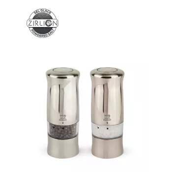 Peugeot Zeli Duo PM+SM Z Ηλεκτρικό σετ μύλων αλατιού και πιπεριού Ασημί 14 cm