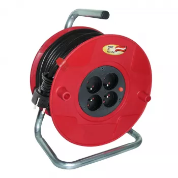 AKYGA AK-CR-09 Καρούλι Καλωδίου 50m 4 Πρίζες IP44 Schuko
