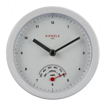 KIENZLE Μίνι ρολόι μπάνιου (14980) - Λευκό, Αναλογικό, Quartz, Με μπαταρία, Τοποθέτηση με βεντούζα, Ανθεκτικό στο πιτσίλισμα