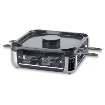 SEVERIN RG 2379 SEVENTO Γκριλιέρα ρακλέτας 1400 W 8 Άτομα Μαύρο/Ασημί