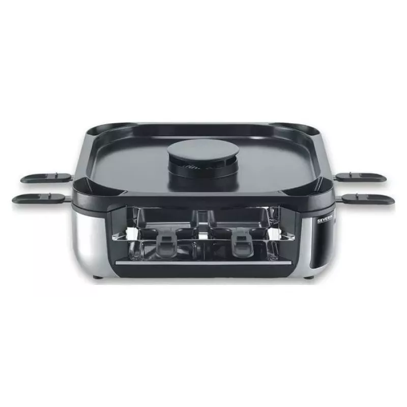 SEVERIN RG 2379 SEVENTO Γκριλιέρα ρακλέτας 1400 W 8 Άτομα Μαύρο/Ασημί