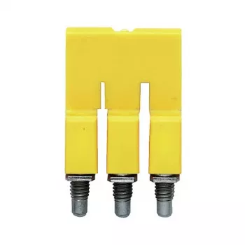 Weidmüller WQV 2.5/3 σύνδεσμος γεφύρωσης, 3-πολικός, 2,5 mm², κίτρινο, πολυαμίδιο, UL94 V-0, 50 τεμ.