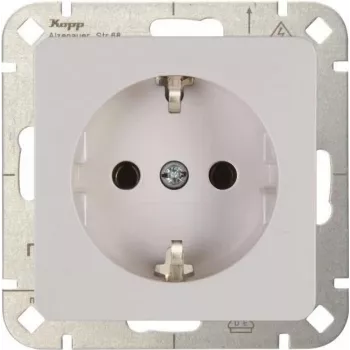 Heinrich Kopp Kopp HK02 Πρίζα Schuko αρκτική λευκή χωνευτή 16A 250V Type F με προστασία παιδιών