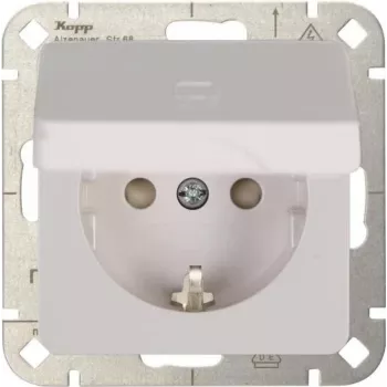 Heinrich Kopp HK02 Πρίζα Schuko με αυξημένη προστασία επαφής, λευκό (RAL 9010), χωνευτή