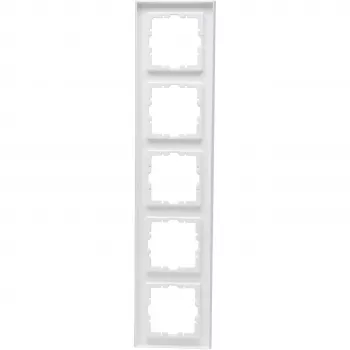 HEINRICH KOPP KOPP Πλαίσιο κάλυψης 5 θέσεων HK07 PURE (370,8 x 86 x 9,5 mm | IP20 | Στερέωση με κλιπ) - Λευκό (407229008)