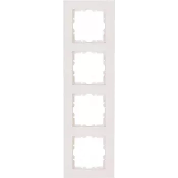 Heinrich Kopp Πλαίσιο κάλυψης 4 θέσεων HK07 PURE 299,6 x 86 x 9,5 mm IP20 Στερέωση με κλιπ Λευκό Γυαλιστερό