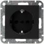 Heinrich Kopp Πρίζα SCHUKO Χωνευτή Μαύρο Ματ 1 θέσης 16A 250V