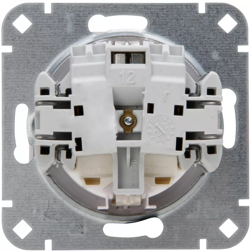 Heinrich Kopp Πρίζα SCHUKO Χωνευτή Μαύρο Ματ 1 θέσης 16A 250V