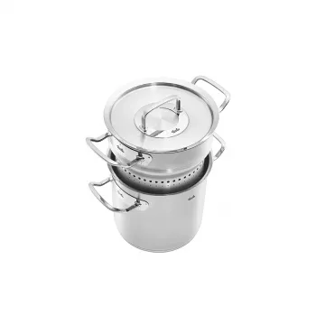 Fissler Original Profi Collection 2 Σετ ατμομάγειρα Multistar και ένθετου με τρύπες 20 cm