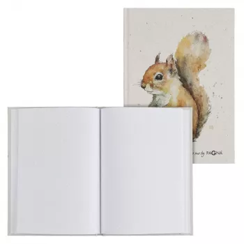 PAGNA Σημειωματάριο Squirrel DIN A5 Πουά καρό Μπεζ Σκληρό εξώφυλλο 128 σελίδες