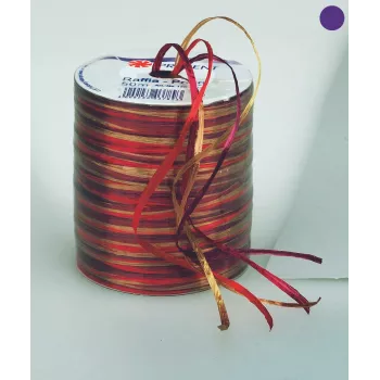 C.E. Pattberg Κορδέλα δώρου Raffia Γυαλιστερό Κόκκινο/Χρυσό 3,0 mm x 50,0 m