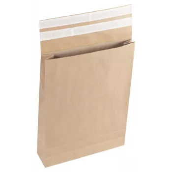 Vereinigte Papierwarenfabriken φάκελοι με πτυχώσεις Classic Double-Fix κλείσιμο περ. DIN A3 χωρίς παράθυρο καφέ με 8,0 cm πτυχή βάσης - FLEXIPAK CLASSIC 2FVMF000514