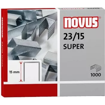 Novus Dahle Novus 23/15 SUPER συσκευασία συρραπτικών - 1,5 cm - 1000 συρραπτικά - χάλυβας - ανοξείδωτο