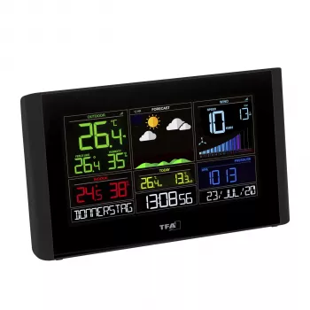 TFA VIEW BREEZE 35.8001.01 Μετεωρολογικός σταθμός Wi-Fi με έγχρωμη LCD, πρόγνωση 12-24 ωρών, λευκός