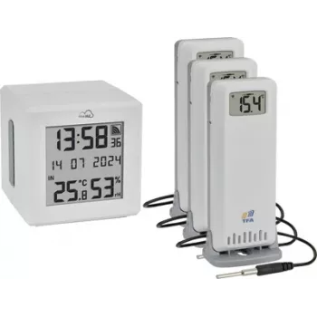 TFA .me Starter Set WLAN Gateway ID-01 με 3 πομπούς ID-A3 ασύρματο θερμόμετρο ψηφιακό (35.8104.02)