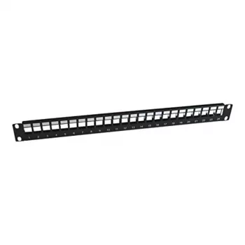 Panasonic 3SR-PATCH-24P Patch Panel 24 Θυρών (Keystone Type) με 24 RJ45 Cat.6 UTP Keystone Jacks - Μαύρο