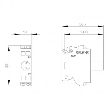 Siemens SIRIUS ACT Μονάδα LED με ενσωματωμένο LED AC/DC 24V Λευκό