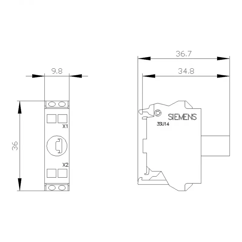 Siemens SIRIUS ACT Μονάδα LED με ενσωματωμένο LED AC/DC 24V Λευκό