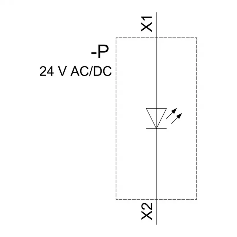 Siemens SIRIUS ACT Μονάδα LED με ενσωματωμένο LED AC/DC 24V Λευκό