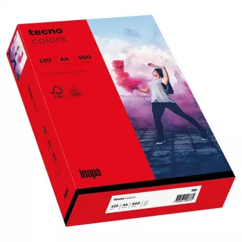 Papyrus Tecno Colors A4 Χαρτί αντιγραφής, Έντονο Κόκκινο, 160 g/m2, 250 φύλλα