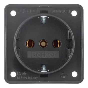 Berker Πρίζα Schuko 941852505 ανθρακί ματ