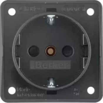 Berker Πρίζα Schuko 941952505 ανθρακί ματ