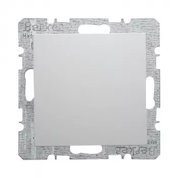 Berker 6710098989 Τυφλό κάλυμμα με κεντρική πλάκα, λευκό πολικό γυαλιστερό