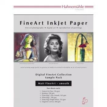 Hahnemühle Digital FineArt A4 Δοκιμαστικό πακέτο ματ, λείων χαρτιών