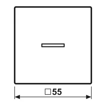 JUNG A 101 KO5 WW Πλήκτρο 1-πλό F10 με οδηγό φωτός, Duroplast, Σειρά A, alpinweiß