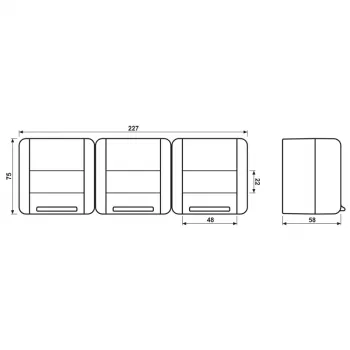 JUNG SCHUKO Πρίζα 3-πλή 16A 250V 8230 NAW Λευκό Alpine