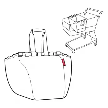Reisenthel Easyshoppingbag μαύρο - 30L τσάντα αγορών με στερέωση τρόλεϊ