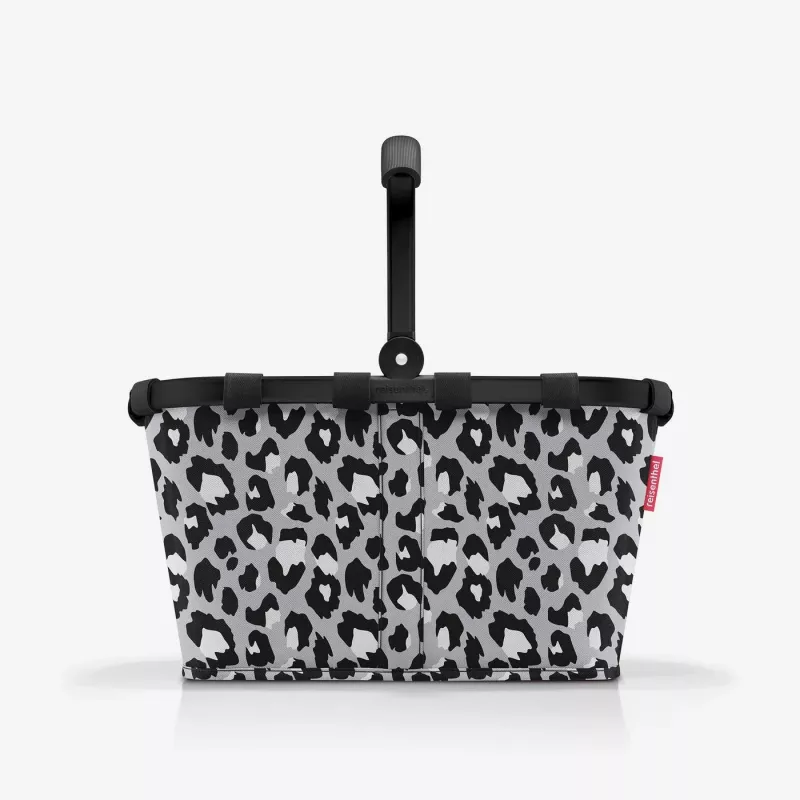 Reisenthel Carrybag Frame Leo Nero Καλάθι αγορών 22L μαύρο λεοπάρδαλη