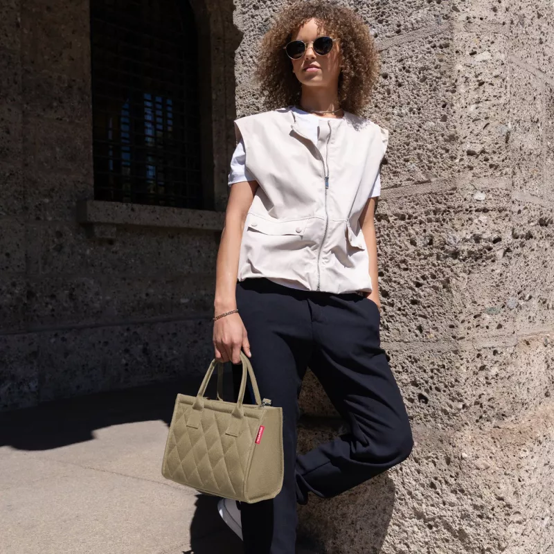 Reisenthel dailyshopper XS rhombus olive Μίνι τσάντα tote