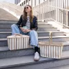 Reisenthel Carrybag Summerstripes Coffee Καλάθι αγορών 22L