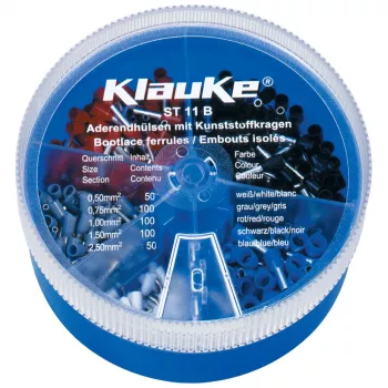 KLAUKE ST 11 B σετ μονωμένων ακροδεκτών - 625 τεμ., 0,5-10 mm², γκρι/μαύρο κουτί