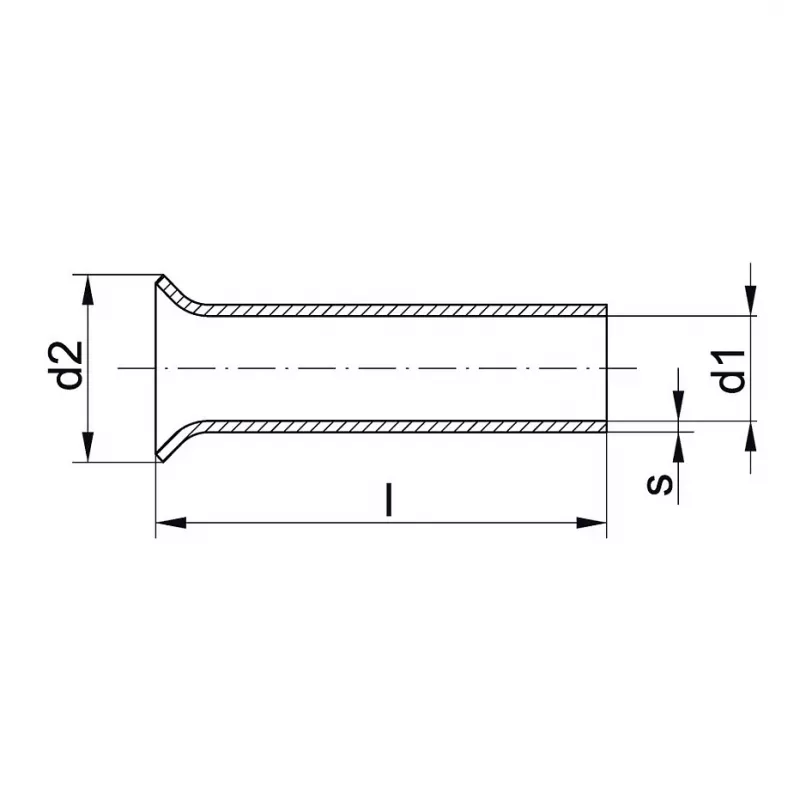 Klauke 7110V Μονωμένο ακροχιτώνιο 0,75 mm² γκρι 1000 τεμ.