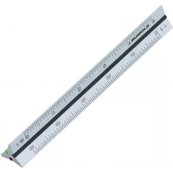Rumold Τριγωνικός χάρακας 10,0 cm Ασημί