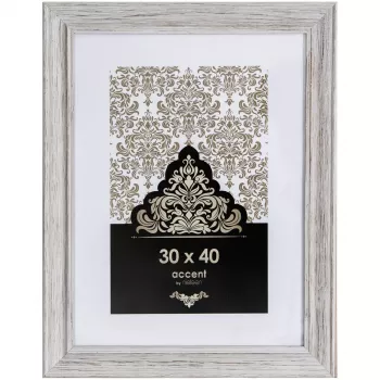 NIELSEN DESIGN Accent Vintage 30x40 Ξύλινη Λευκή Κορνίζα 3231001