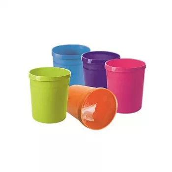 HAN GRIP 18L Στρογγυλός κάδος απορριμμάτων, Πολυπροπυλένιο, Μωβ, 312mm x 312mm