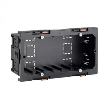 Hager G2860 διπλό κουτί εντοιχισμού συσκευών για κανάλι BR, μαύρο
