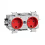 Hager GS20013020 μονάδα πρίζας Schuko, κόκκινο, IP20, 250 V, 16 A, 10 τεμ.